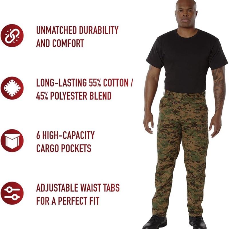 Rothco Digital Camo Tactical BDU Pants Woodland Digital Camo