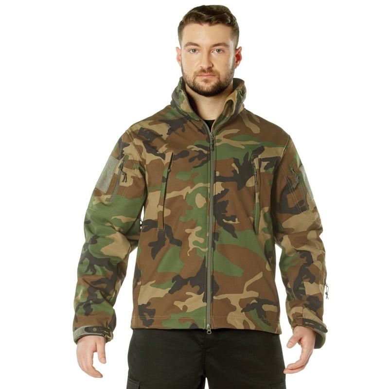 Rothco Men’s Casual Soft Shell Jacket Colors Midnight Navy Blue, Olive Drab, Black, Woodland Camo, Coyote Brown, Gunmetal Grey, - Concealed Carry
