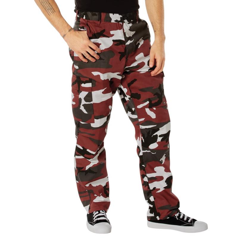 Rothco Color Camo Tactical BDU Pants - Ultra Violet Camo Pants, Unisex Cargo Camouflage BDU Pants, Menswear Camo Pants, Women’s Casual Color Camo Pants