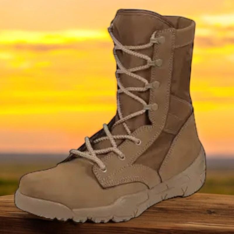Rothco Waterproof V-Max Lightweight Tactical Boots Coyote Brown 8.5 Inch Boot with Gusseted Tongue, Rubber/EVA Outsole, and Padded Collar Boot