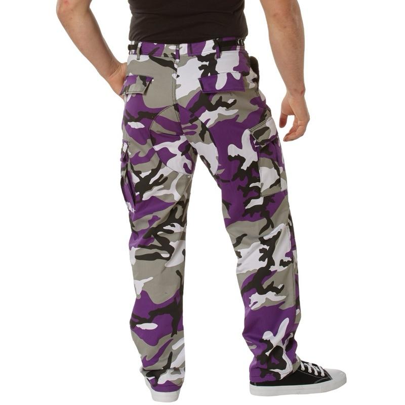 Rothco Color Camo Tactical BDU Pants - Pink Camo Pants, Unisex Cargo Camouflage BDU Pants, Menswear Camo Pants, Women’s Casual Color Camo Pants