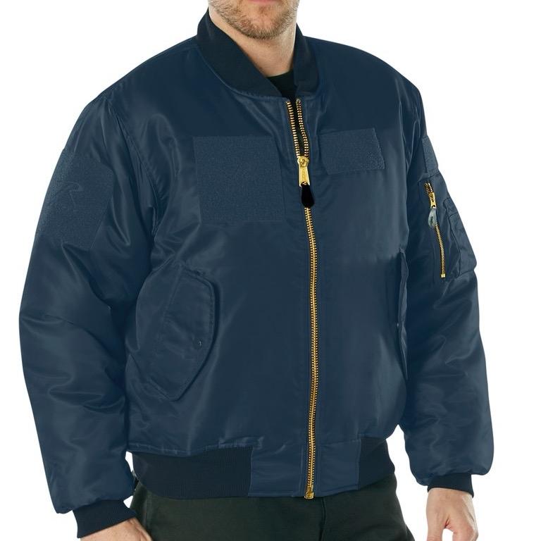 Rothco Men’s MA-1 Flight Jacket with Patches Gunmetal Grey - Menswear Casual Jackets, Women’s Unisex Bomber Coat