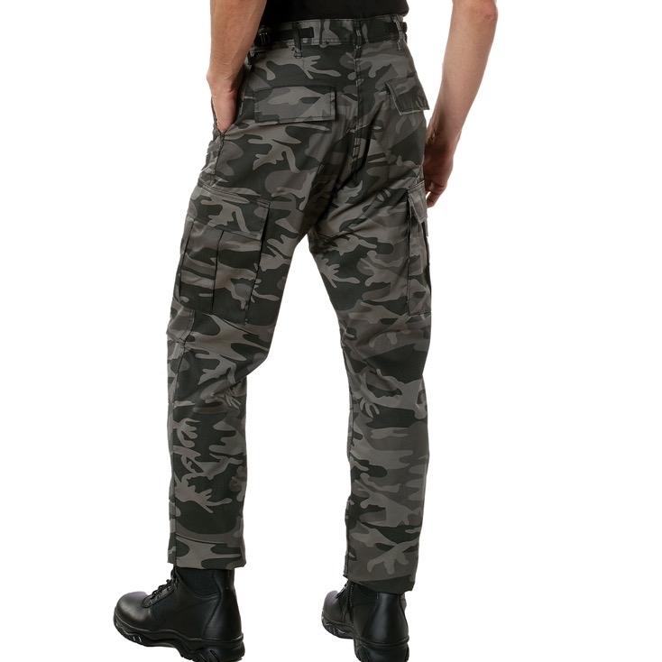 Rothco Color Camo Tactical BDU Pants Black Camo - Menswear Cargo Camouflage BDU Pants