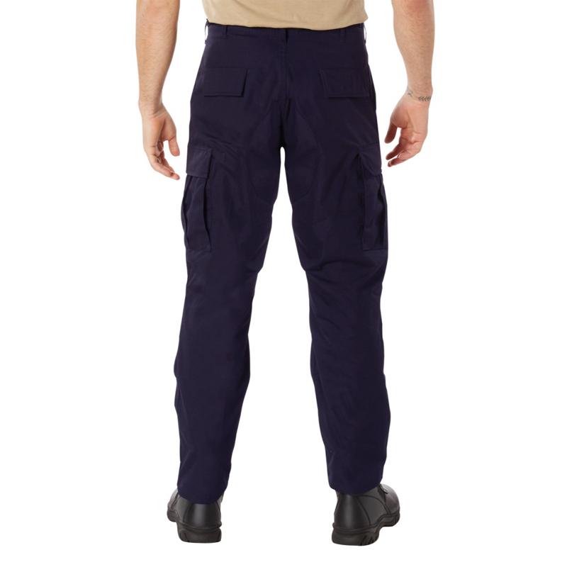 Rothco SWAT Cloth BDU Pants - Black, Midnight Navy Blue, Menswear Cargo Pocket Outdoor Trousers