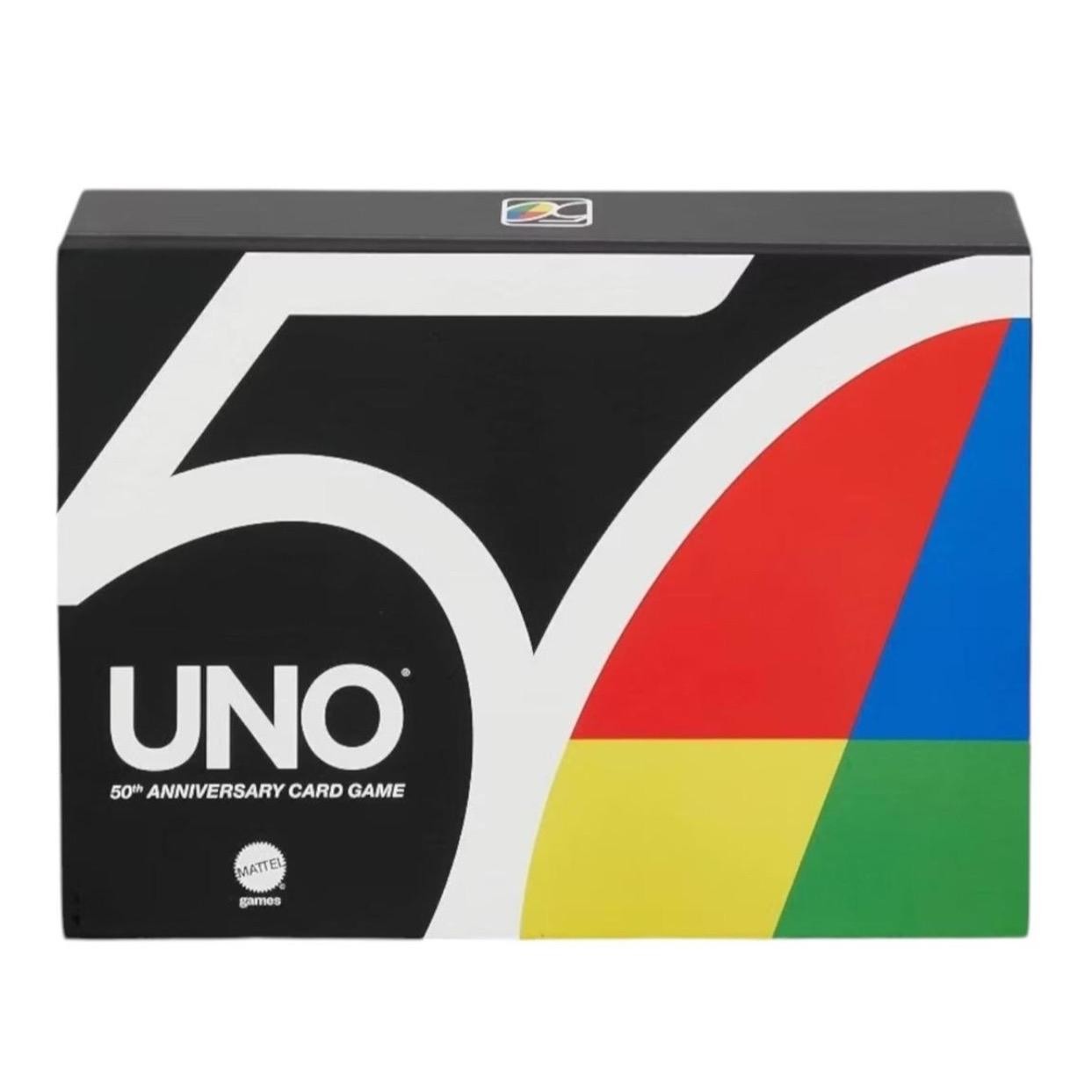 UNO Premium 50th Anniversary Edition Matching Card Game with Commemorative Coin