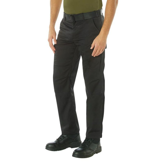 Rothco Active Flex BDU Cargo Pants Black - Cotton, Polyester, Spandex, Casual Straight BDU Cargo Trousers Black Menswear Pant