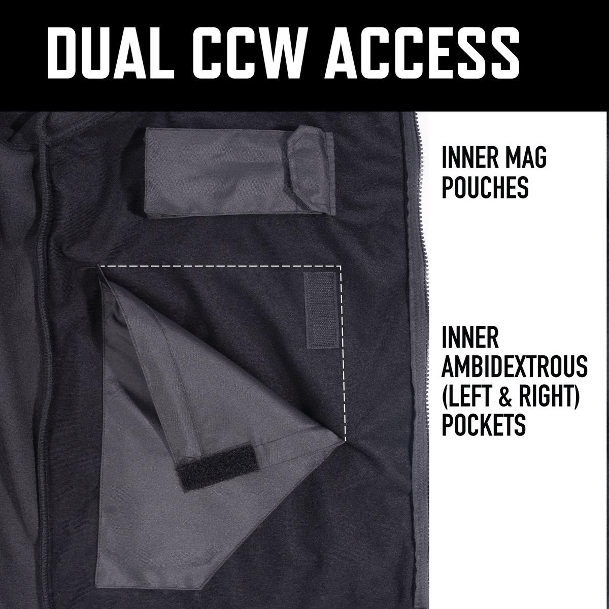 ROTHCO Spec Ops Fleece Jacket for Men with CCW and Tactical Pockets - Collar, Menswear