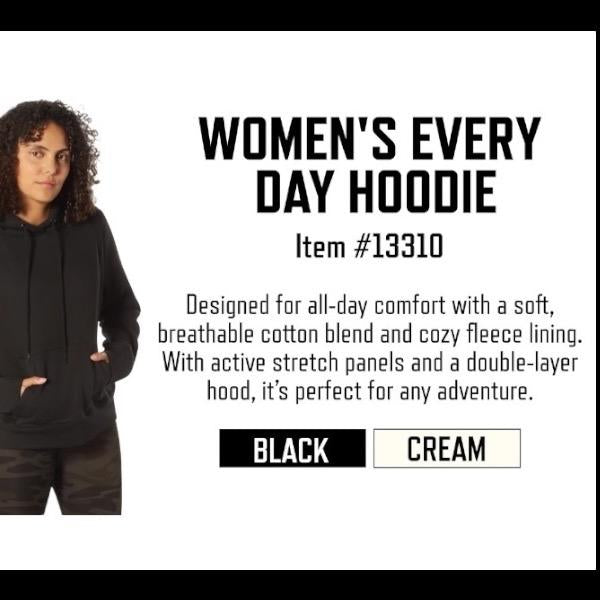 ROTHCO Women's Concealed Carry Hoodie - Long Sleeve Pullover with Moisture-Wicking Fabric and Kangaroo Pocket - Fleece, Casual