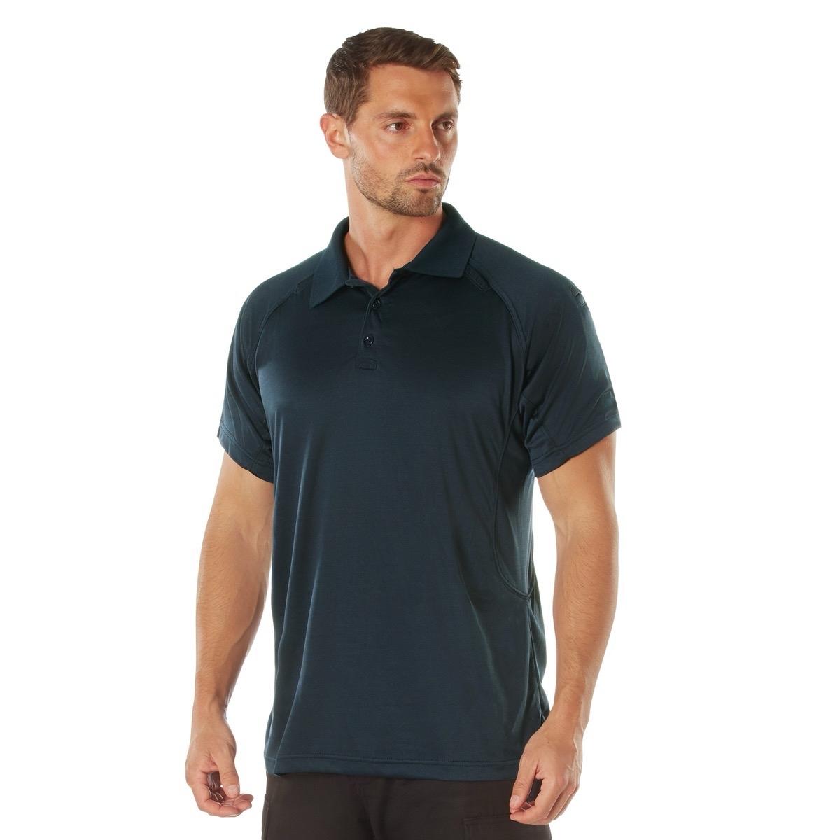 Rothco On Duty Performance Polo for Men - Lightweight and Durable Moisture Wicking Shirt with Gusseted Sleeves and Mic Tabs - Day, Collar Original Menswear Tactical Polo