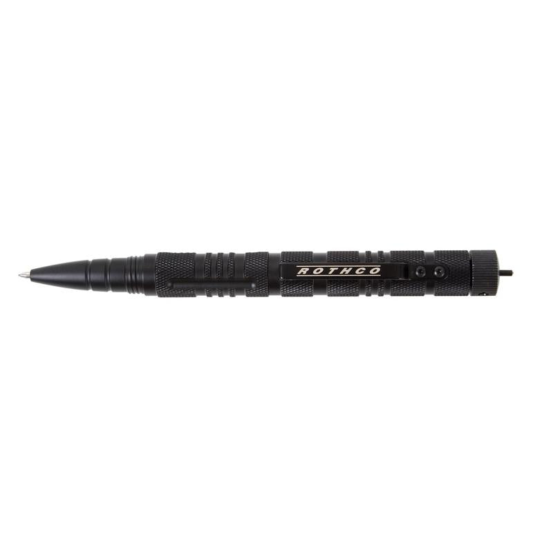 Rothco Tactical Utility Pen - Black, Emergency Glass Breaker Tip, Refillable Ink Cartridge, Compact & Portable Size, Hidden Handcuff Key