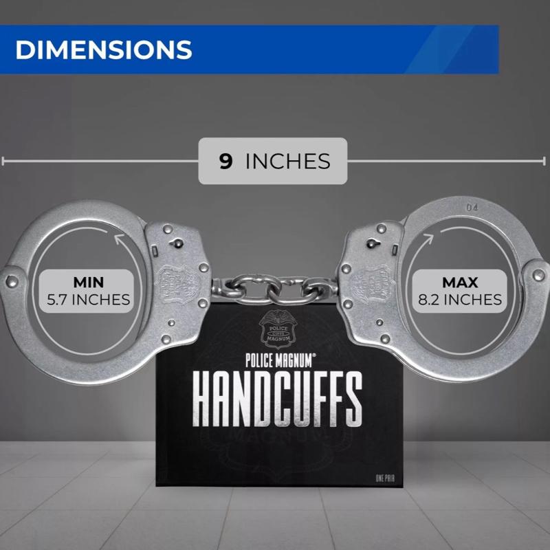 Rothco Stainless Steel Handcuffs - Colors Silver, Black, Pink