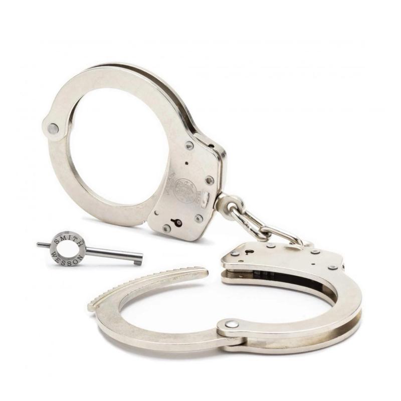 Rothco Smith & Wesson Handcuff & Restraints Series M100P With Push Pin Double Lock - Nickel Plated Handcuffs S&W Handcuffs