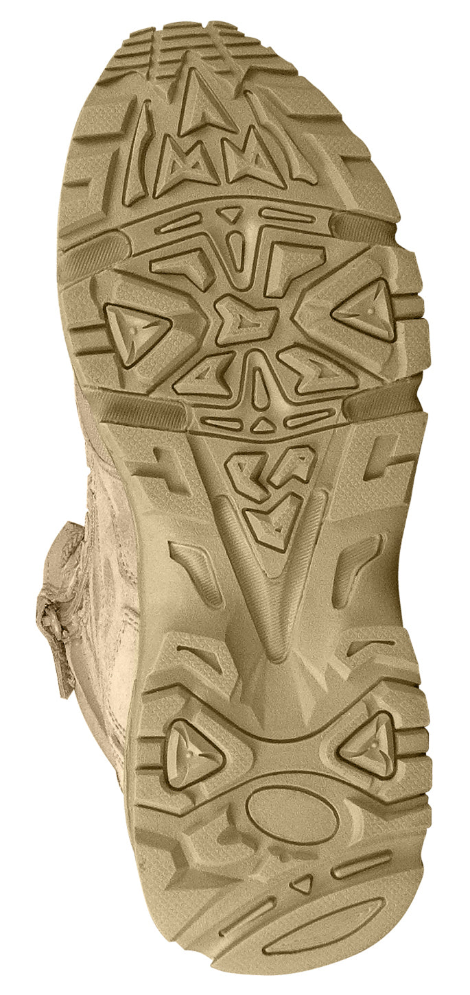 Rothco Forced Entry Deployment Boots With Side Zipper - 8 Inch Tan, or Coyote Brown Comfort Footwear Walking, Hiking Boot, Workwear