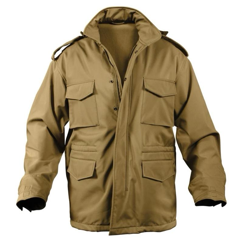 Rothco Soft Shell Tactical M-65 Field Jacket - Colors Coyote Brown, Olive Drab, Black, Menswear Coat