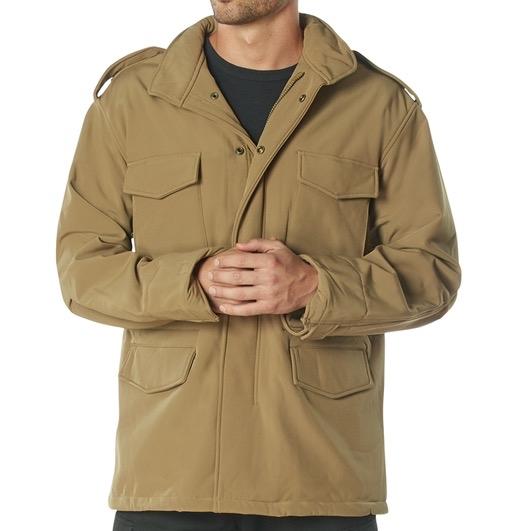 Rothco Soft Shell Tactical M-65 Field Jacket - Colors Coyote Brown, Olive Drab, Black, Menswear Coat