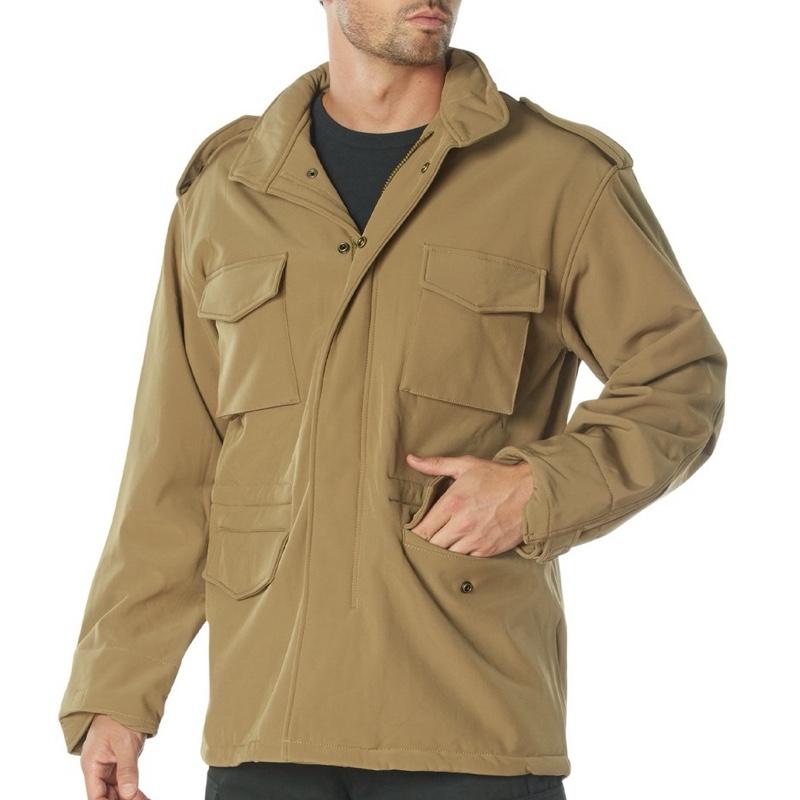 Rothco Soft Shell Tactical M-65 Field Jacket - Colors Coyote Brown, Olive Drab, Black, Menswear Coat