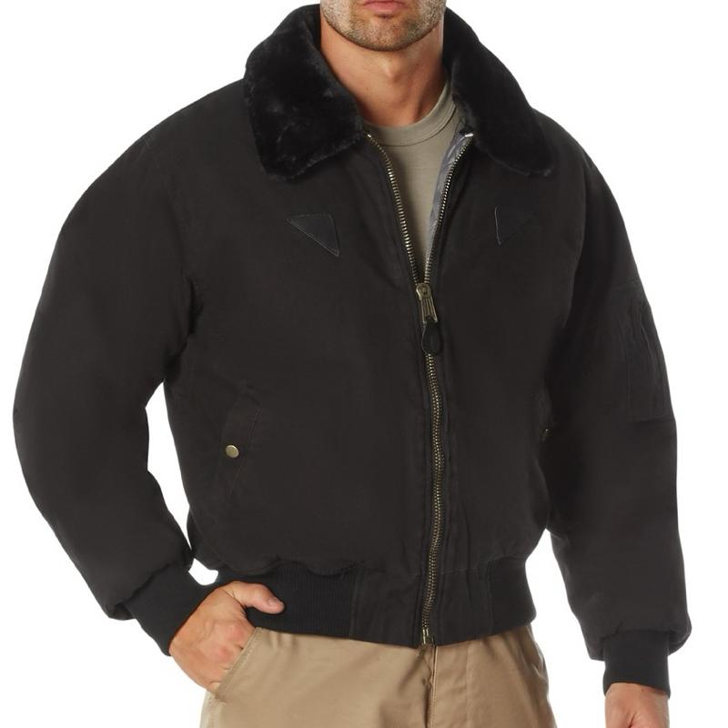 Rothco Vintage B-15A Bomber Jacket Black - Menswear Great Authentic Feel To The Classic 1946 Bomber Jacket