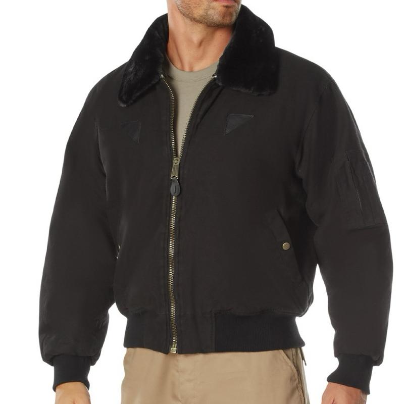 Rothco Vintage B-15A Bomber Jacket Black - Menswear Great Authentic Feel To The Classic 1946 Bomber Jacket