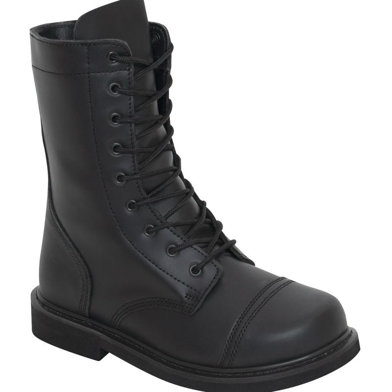 Rothco Tactical Boots - 9 Inch, Black Top Grain Cowhide Leather Boot with Steel Shank, Laces, and Oil-Resistant Oil-Resistant Outsole - Footwear Boot