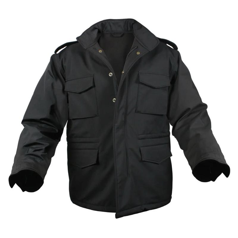 Rothco Soft Shell Tactical M-65 Field Jacket - Colors Black, Olive Drab, Coyote Brown, Menswear Coat