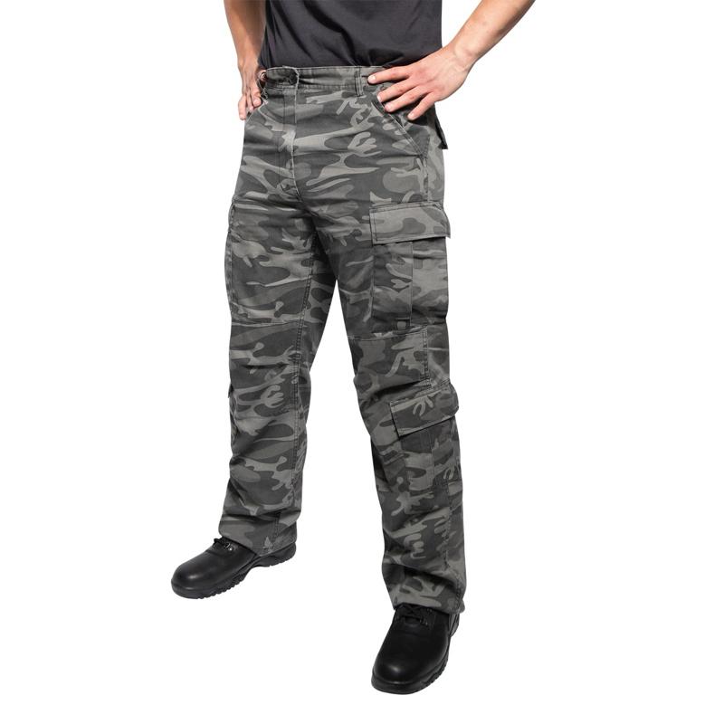 Rothco Men’s Vintage Paratrooper Cargo Fatigue Pants Black Camo - Menswear Cargo Trouser, Men’s Casual Cargo Camouflage Pants