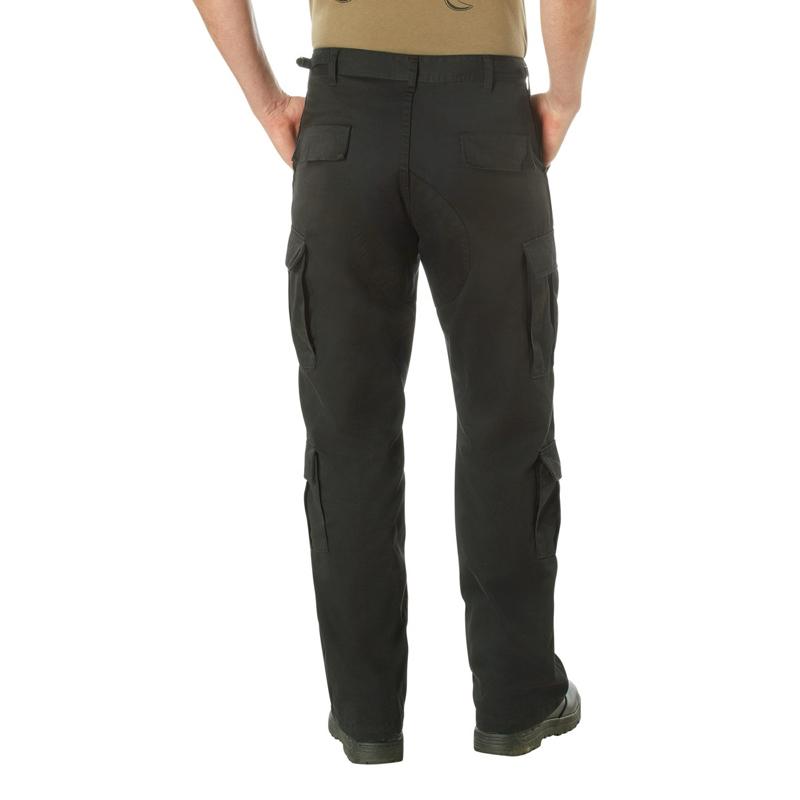 Rothco Men’s Vintage Paratrooper Cargo Fatigue Pants Black Menswear Trouser