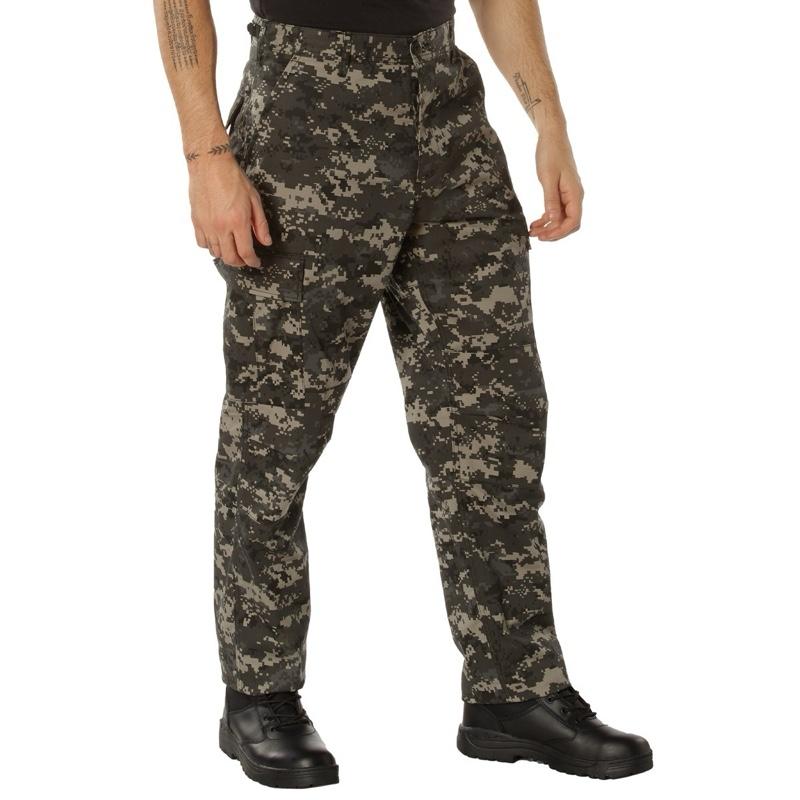 Rothco Digital Camo Tactical BDU Pants Subdued Digital Camo - For Men or Women Camouflage Cargo Outdoor BDU Pant