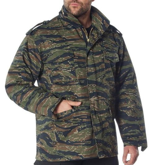 ROTHCO Men’s M-65 Field Jacket - Multiple Colors Available Woodland Camo, ACU Digital Camo, City Camo, Midnight Black Camo, Midnight Woodland Camo, Tiger Stripe Camo, Woodland Digital Camo, Sizes Up To 7XL