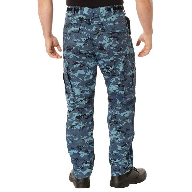 Rothco Digital Camo Tactical BDU Pants Sky Blue Digital Camo - For Men or Women Camouflage Cargo Outdoor BDU Pants
