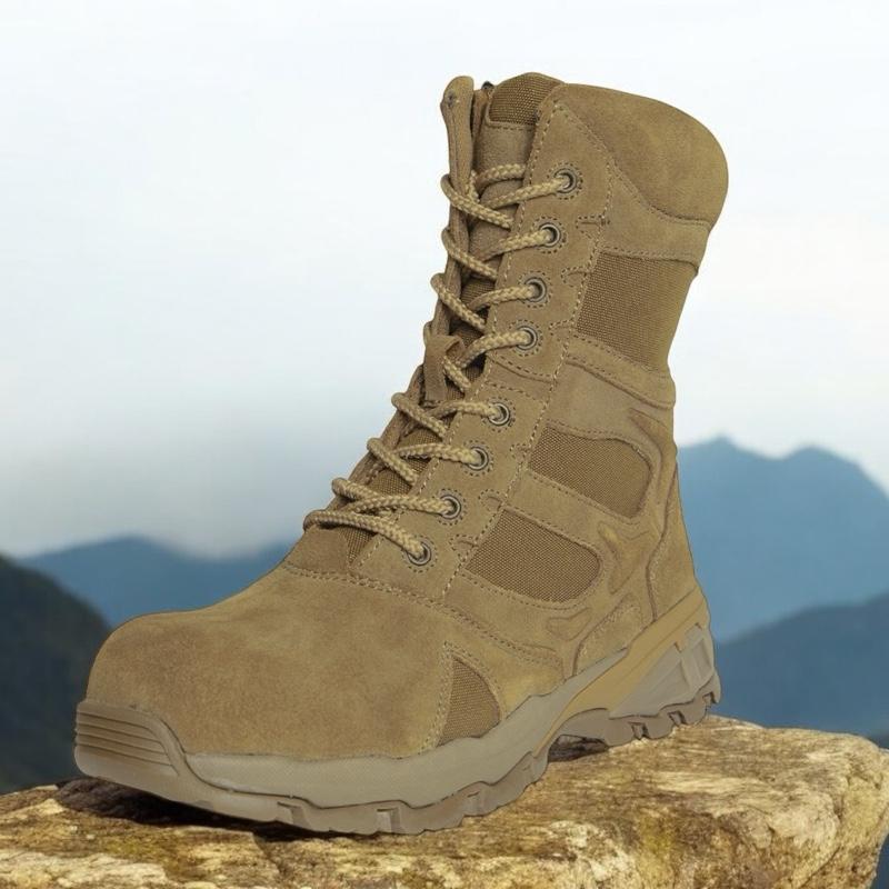 Rothco Forced Entry Composite Toe Boots with Side Zip Coyote Brown, Tactical Boot - 8 Inch