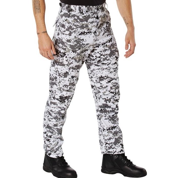 Rothco Digital Camo Tactical BDU Pants Sky Blue Digital Camo - For Men or Women Camouflage Cargo Outdoor BDU Pants