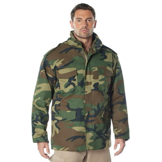ROTHCO Men’s M-65 Field Jacket - Multiple Colors Available Woodland Camo, ACU Digital Camo, City Camo, Midnight Black Camo, Midnight Woodland Camo, Tiger Stripe Camo, Woodland Digital Camo, Sizes Up To 7XL