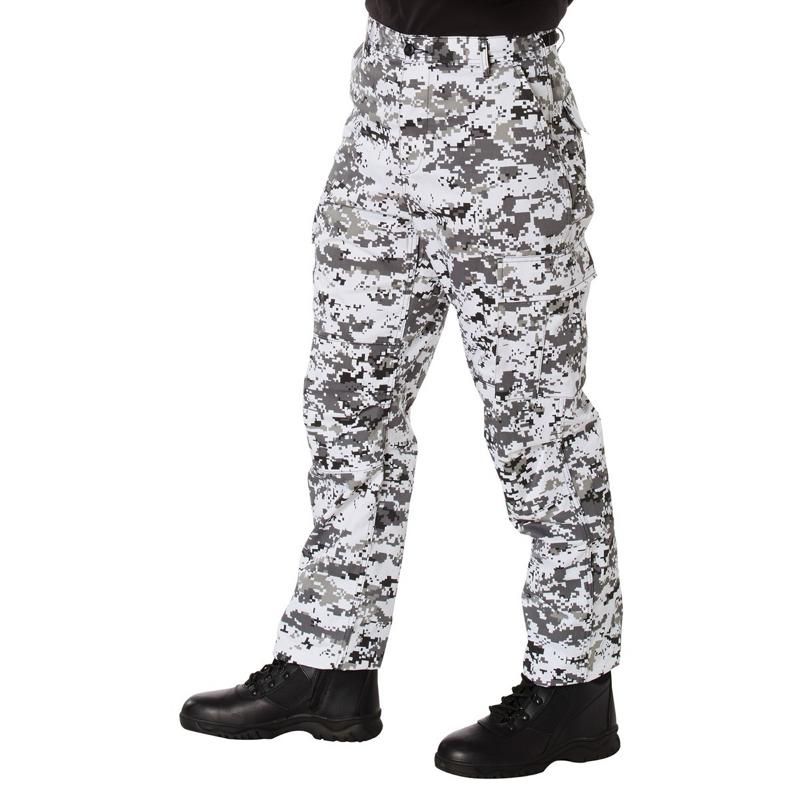 Rothco Digital Camo Tactical BDU Pants City Digital Camo - For Men or Women Camouflage Outdoor Cargo BDU Pant