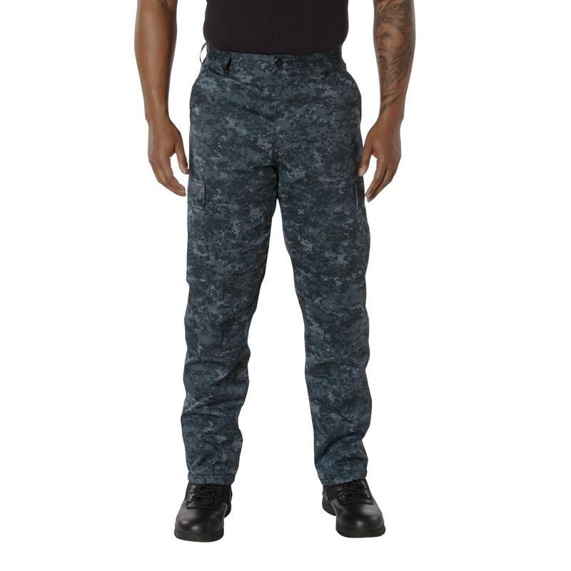 Rothco Digital Camo Tactical BDU Pants Midnight Digital Camo - For Men or Women Camouflage Outdoor BDU Cargo Pant