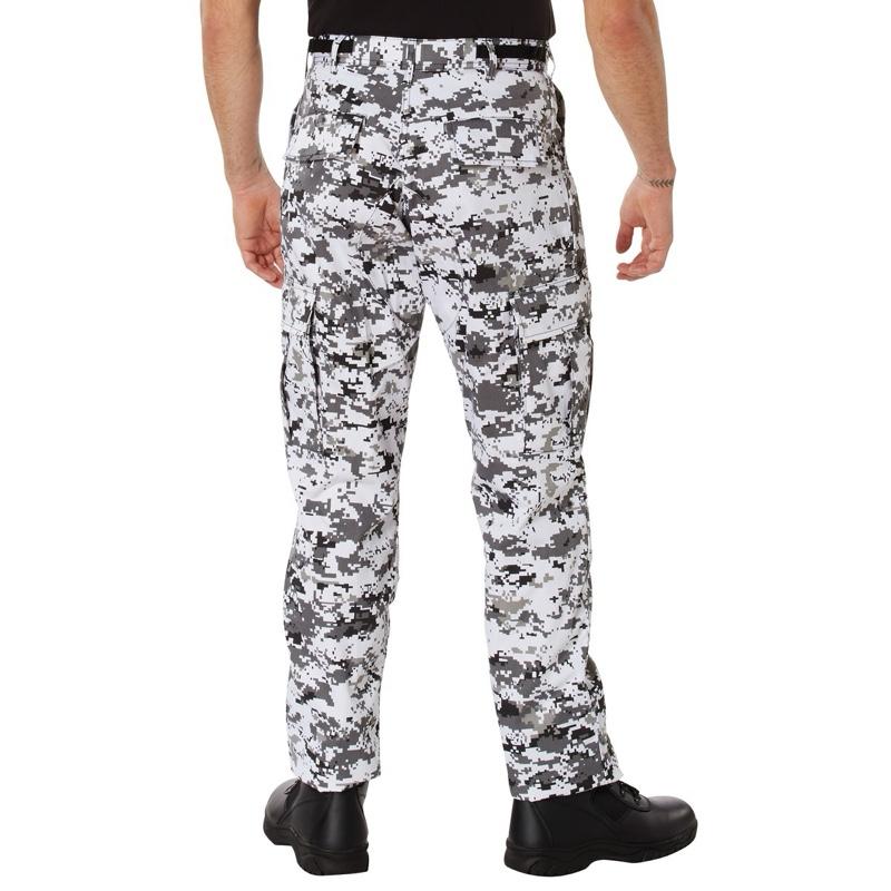 Rothco Digital Camo Tactical BDU Pants City Digital Camo - For Men or Women Camouflage Outdoor Cargo BDU Pant