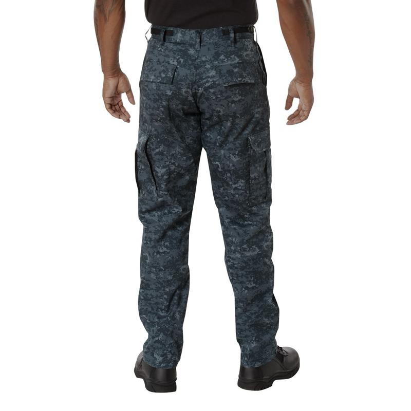 Rothco Digital Camo Tactical BDU Pants Midnight Digital Camo - For Men or Women Camouflage Outdoor BDU Cargo Pant