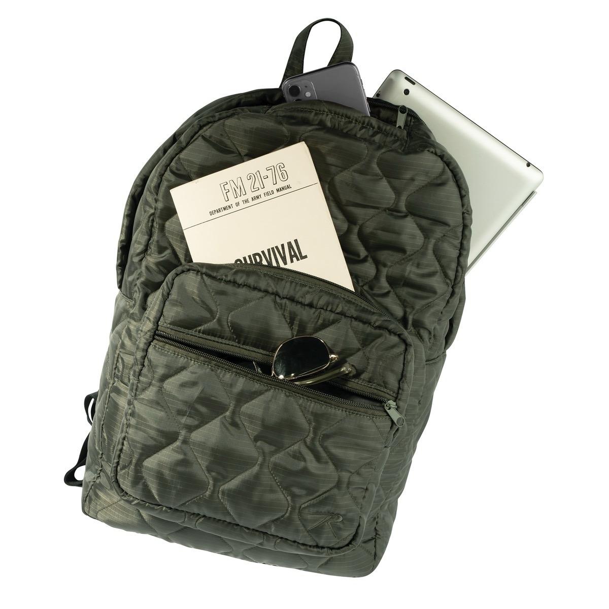 Rothco Lightweight Woobie Backpack with Zipper Closure and Padded Laptop Sleeve Pouch