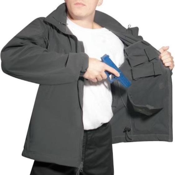 Rothco Men’s Casual Soft Shell Jacket Colors Coyote Brown, Black, Midnight Navy Blue, Olive Drab, Woodland Camo, Gunmetal Grey, - Concealed Carry