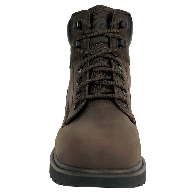 Rothco Tradesman Composite Toe 6 Inch Work Boots Brown - Worker Footwear Comfort Boot