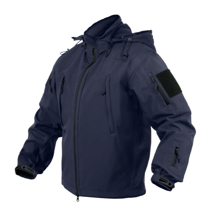 Rothco Men’s Casual Soft Shell Jacket Colors Coyote Brown, Black, Midnight Navy Blue, Olive Drab, Woodland Camo, Gunmetal Grey, - Concealed Carry