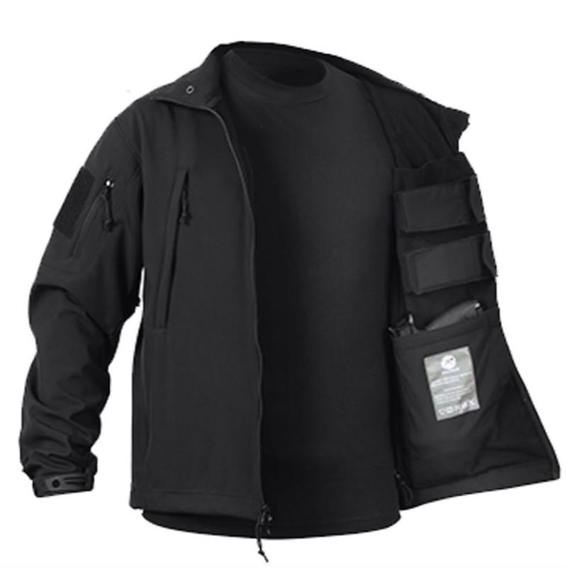 Rothco Men’s Casual Soft Shell Jacket Colors Midnight Navy Blue, Olive Drab, Black, Woodland Camo, Coyote Brown, Gunmetal Grey, - Concealed Carry