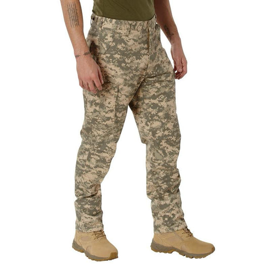 Rothco Digital Camo Tactical BDU Pants ACU Digital Camo - For Men or Women Camouflage Cargo Outdoor BDU Pant