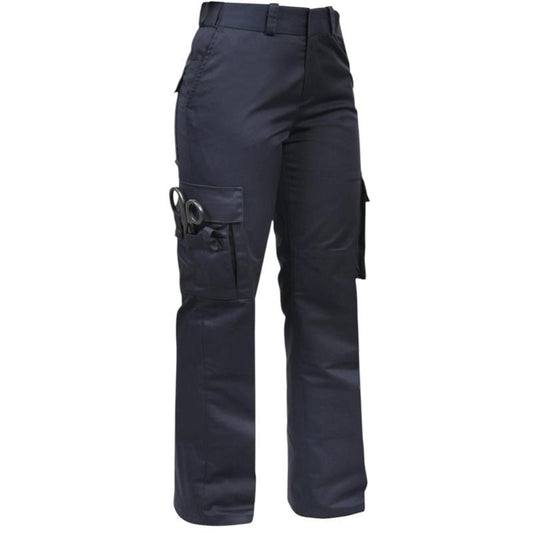 Rothco Womens EMT Pants - Black, Midnight Navy Blue, Navy Blue Comfortable Polyester/Cotton Fabric Blend with 9-Pocket Design, Womenswear Cargo Clothes Pant