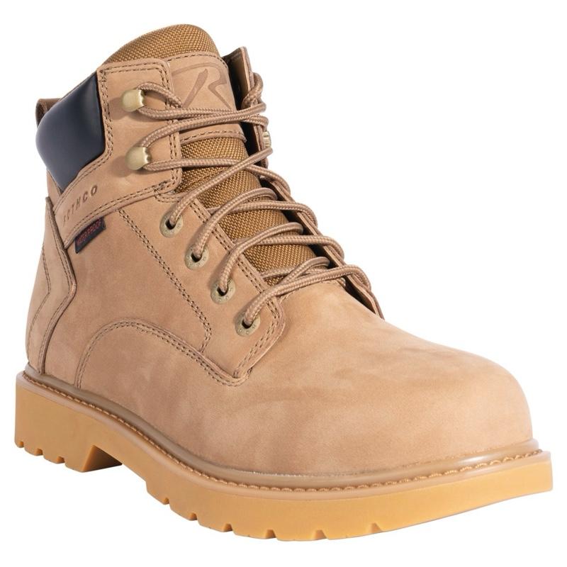 Rothco Tradesman Composite Toe 6 Inch Work Boots Brown - Worker Footwear Comfort Boot