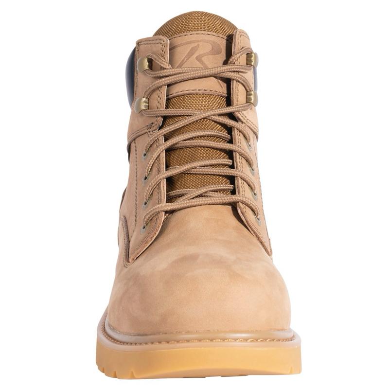 Rothco Tradesman Composite Toe Boots 6 Inch Work Boot Coyote Brown - Comfort Footwear Boot