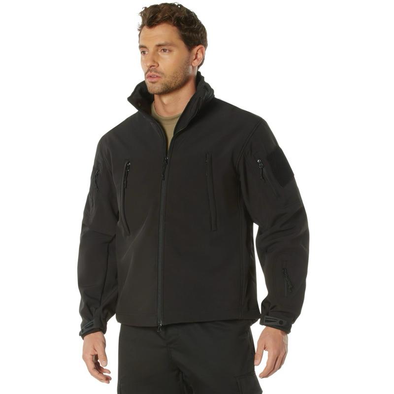 Rothco Men’s Casual Soft Shell Black Jacket - Rothco Men’s Soft Shell Jackets - Concealed Carry