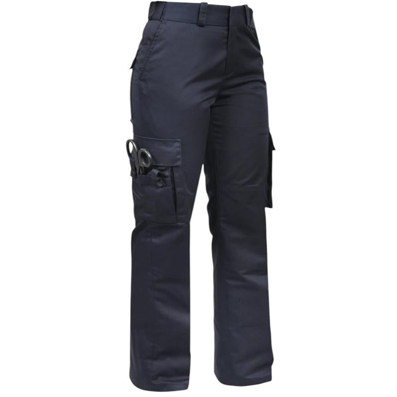 Rothco Womens EMT Pants - Black, Midnight Navy Blue, Navy Blue Comfortable Polyester/Cotton Fabric Blend with 9-Pocket Design, Womenswear Cargo Clothes Pant