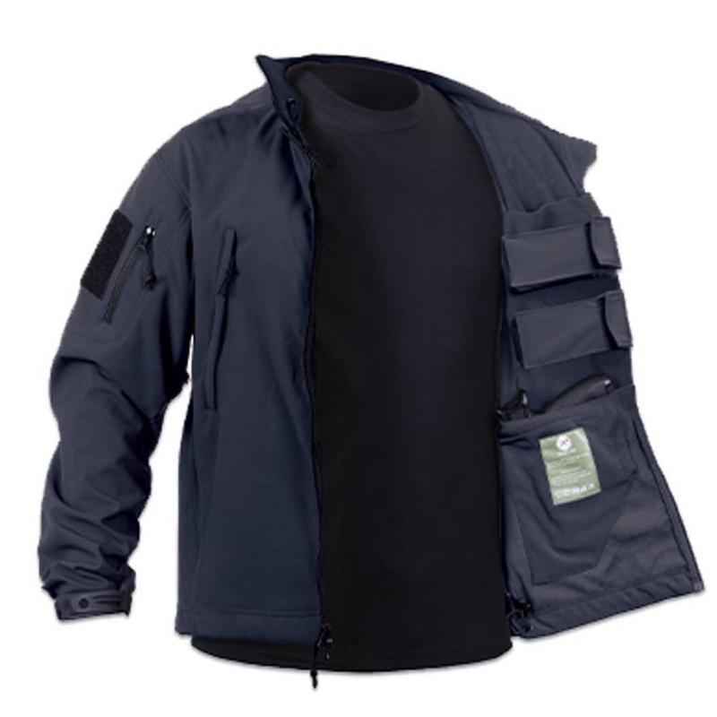 Rothco Men’s Casual Soft Shell Jacket Colors Olive Drab, Black, Woodland Camo, Coyote Brown, Gunmetal Grey, Midnight Navy Blue, - Concealed Carry