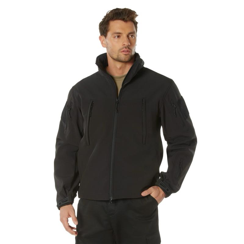 Rothco Men’s Casual Soft Shell Black Jacket - Rothco Men’s Soft Shell Jackets - Concealed Carry