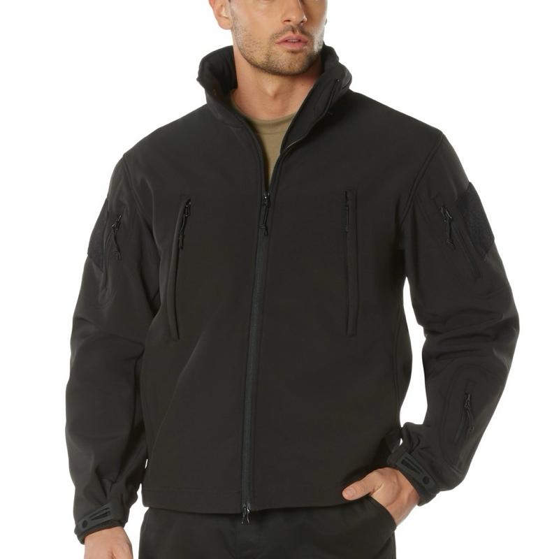 Rothco Men’s Casual Soft Shell Black Jacket - Rothco Men’s Soft Shell Jackets - Concealed Carry